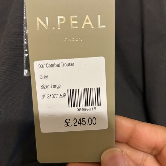 NWT N. Peal 007 Combat Trousers Pants Mens Large Gray James Bond No Time to Die - Picture 10 of 11